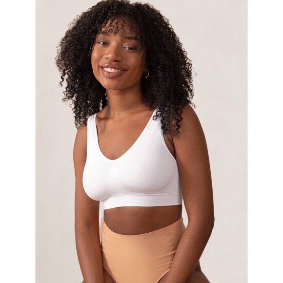 Truekind Everyday Throw On Wireless Bralette Sz 2XL XXL White Bra 91404 - Picture 1 of 6